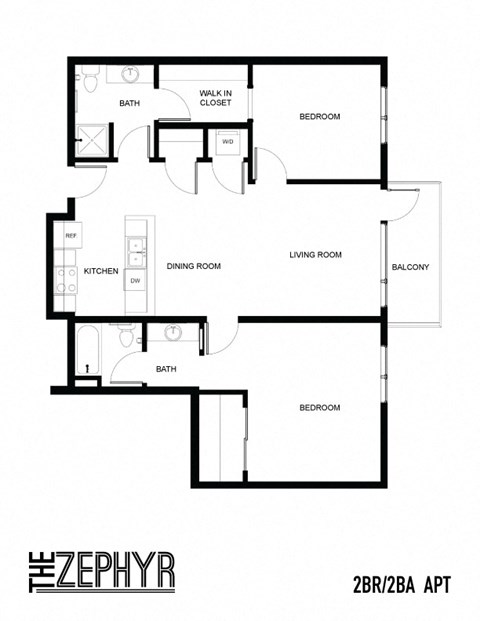 a floor plan of a home with an open floor plan and a bedroom